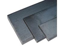 B&T Metall, S235JR+AR / ST 37 Plaque en acier plat laminé, dimensions 2000 mm +0 /-3 mm, noire