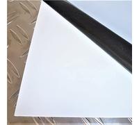 B&T Metall Tôle d'acier galvanisée revêtue par pulvérisation blanche de 0,75 mm d'épaisseur - Tôle d'acier magnétique laquée - Blanc RAL 9016 à découper.