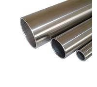 B&T Metall Tube rond en acier inoxydable poli, Ø 22 x 1,5 mm (3/4"), longueur : environ 1,5 m | Tube de construction K240 1.4301, soudé longitudinalement, profil creux