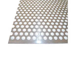 B&T Tôle perforée métal aluminium 2,0 mm d'épaisseur, perforation ronde ø 8 mm décalé RV 8-12