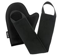 b.tan Kit applicateur de gants autobronzants pour le dos et le corps | Obtenez vos gants sur cet ensemble - Sans traces, doux, veloutés, réutilisables et lavables + gant applicateur pour le dos et le