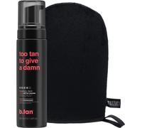 B.Tan trop bronzé pour se soucier de la mousse + gants