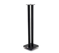 B-Tech BT608 - Paire de Pieds pour Enceintes 80 cm, Supports HiFi en Acier Noir avec Colonnes Remplissables, Pointes de Découplage et Base Stable.