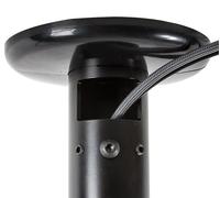 B-Tech BT7822 Support mural ou au plafond lourd 150 kg maximum pour tubes 50 mm, gestion des câbles, noir