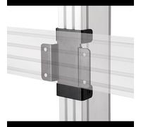 B-Tech BT8380-JPK Plaque Murale Acier Noir 140.8x57x158mm, Épaisseur 4mm, Fixation Murale VESA, Code SH 83024200, 1 Pièce