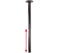 B-Tech Support de plafond télescopique pour tubes Ø50mm, Charge max 90kg, Noir - BT7850
