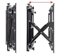B-Tech Support Mural Extra-Plat Extensible Lourd BT8310XL, pour Écrans 42" à 120" jusqu'à 125 kg, Compatible VESA 200x100 à 400x400, Noir