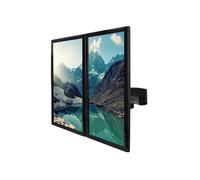 B-Tech Twin Flat Screen Desk Mount with Dual Articulated Arms