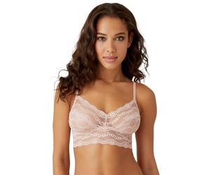 b.tempt'd Lace Kiss Sheer Unlined Wire Free Bralette, 910182 Soutien-Gorge, Transparent, Rose fumé, XL Femme