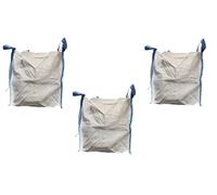 B teurobrecher - Lot de 3 grands sacs 60 x 60 x 60 cm - Sacs pour gravats, bois, déchets de jardin, sable - Sacs à gravats, capacité de charge 1000 kg