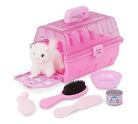 Play Circle - Jouet kit de toilettage pour Animaux domestiques - Jeu d'imagination avec Transport, Peluche, Brosse, Nourriture et Accessoires - Ensemble pour Enfants de 2 Ans et Plus