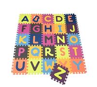 B. toys - Beautifloor - Tapis de sol Alphabet - 26 Dalles en mousse emboîtables et amovibles - Tuiles ABC épaisses pour nouveaux-nés, les tout-petits et enfants - Pochette de rangement - 0 Mois et +