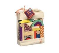 B. Toys - Bois U Build It - Blocs de Bois - 40 Blocs de Construction - Couleurs et Formes - Ensemble de Jeux pour Tout-Petits et Enfants - 18 Mois et +