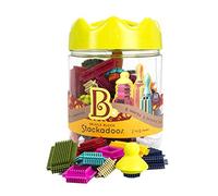 B. toys – Stackadoos Bloc de Poils, jeu de construction 68 blocs, bocal avec couvercle, 2+