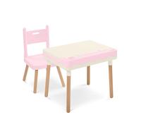 B. toys Bureau et Chaise pour Enfants, Rangement intégré, Rose Ivoire