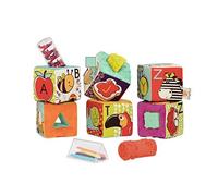 B. Toys By Battat ? 6 Cubes Éducatifs Alphabet En Mousse Recouverts De Tissus À Empiler ? Inclut 6 Cubes Et 5 Inserts Sensoriels Interchangeables De Formes Compactes ? Sans Bpa ? 1er Age