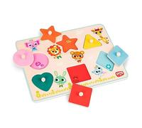 B. toys - Casse-tête de Couleurs - Casse-tête en Bois - Formes, Couleurs, Animaux - Jouet en Bois pour Tout-Petits et Enfants - 18 Mois et +