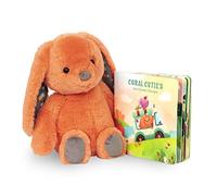 B. toys Coral Cutie, Lapin en Peluche avec Livre cartonné