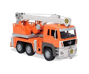 B. toys Driven by Battat - Camion-Grue, 46 cm - Grand Camion-Grue pour Enfants - Jouet Véhicule de Construction - Lumières et Sons - Pièces Mobiles - 3 Ans et +