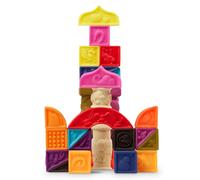 B. toys - Elemenosqueeze - 26 Blocs Souples avec l'alphabet - Blocs architecturaux - Formes, Lettres et Animaux - 6 Mois et +