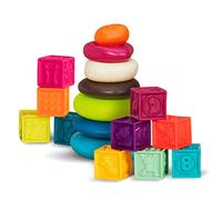 B. Toys by Battat BX1971Z Ensemble Cubes Souples & Anneaux à Empiler - Dès 6 mois
