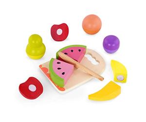 B. toys Fruits en Bois à découper, avec Couteau et Planche