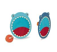 Btoys Raquette d'attrape et de lancer Finley le Requin Velcro 2 pagaies et balle en tissu Turquoise
