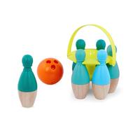 B. Toys - Jeu de Bowling pour Enfants - Jeu de quilles en Bois - 6 quilles et Boule - Quilles en Bois et Support de Transport - Activités et Jeux pour la Famille - 2 Ans et +