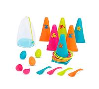 B. toys - Jeux de plein air à profusion - Jeu d'anneaux et jeu de l'œuf et de la cuillère - Jeux de plein air Combo - Jouet d'extérieur - 3 ans et +