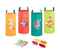B. toys - Jeux de plein air à profusion - 3 jeux de plein air pour enfants - Sacs de course et bandes de course à 3 pattes - Jeu de l'œuf et de la cuillère - 5 ans et +