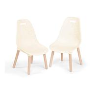 B. Toys - Kid Century Modern - Ensemble de chaises - Ivoire - Chaises pour Enfants - Pieds en Bois - Meubles pour Enfants - 3 Ans et +