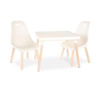 B. toys - Kid Century Modern - Ensemble table et chaise - Ivoire - Ensemble table et chaise pour enfants - Pieds en bois - Meubles pour enfants - 3 ans et +