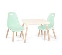 B. toys - Kid Century Modern - Ensemble Table et Chaise - Menthe - Ensemble Table et Chaise pour Enfants - Pieds en Bois - Meubles pour Enfants - 3 Ans et +