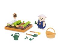 Li’l Woodzeez - Ensemble de Jardin - Jouets de 31 pièces avec Figurine Animal et Accessoires de Jardinage - Mini-poupées et Sets de Jeu - Enfants de 3 Ans et Plus, Gris