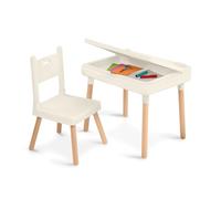 B. toys Little Desk & Chair Duo, Bureau Enfant avec Rangement, Ivoire
