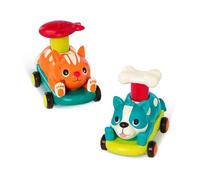 B. toys PawMobiles, Voitures Jouets Push & Go Chat et Chien, Lot de 2