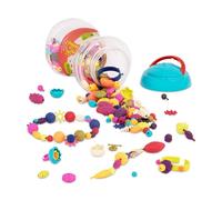 B. toys Pop-Arty! kit de bijoux à créer, perles à clipser, 300 pièces | 300 perles réutilisables à emboîter, dont 7 bagues et 5 bracelets, dans un bocal avec poignée de transport, 4 ans et +