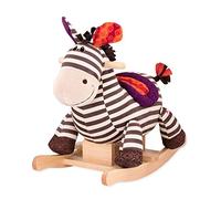 B. Toys - Rodeo Rockers - Kazoo - Zèbre à Bascule - Siège Confortable et bascules en Bois Dur - Jouet de développement pour Le Jeu Actif - Robuste et Durable - 18 Mois et +