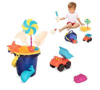 B. toys - Ensemble de seau moyen Sands Ahoy - Ensemble de jeux d'eau et de sable - Ensemble de jeux de plage - 9 jouets uniques pour le sable et l'eau, 18 mois Plus