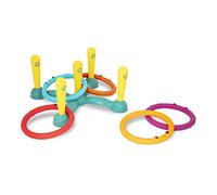 B. toys Sling-A-Ring Toss, Jeu de Lancer d’Anneaux d’intérieur | Comprend 12 pièces au total : base en 2 parties, 5 piquets numérotés et 5 anneaux colorés, 3 ans et +