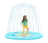 B. Toys - Tapis Anti-éclaboussures d'été - Arroseur d'eau d'extérieur pour Enfants - Grand diamètre de 177,8 cm - Adaptateur de Tuyau 3/8" Inclus - 1 an et Plus - Splish 'n' Splash Mat