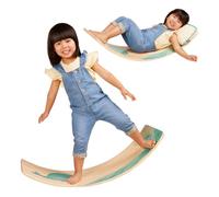 B. toys Teeter-Toddler, planche d’équilibre et chaise en bois | Planche d’équilibre en bois avec coussin amovible, motif baleine, assise pour lire ou se balancer, Jeu créatif, 3 ans et +