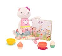 B. toys by Battat BX1962Z - Tippy Toes - Cali Cat Chat en Peluche avec Livre et Service à Thé - Dès 2 ans