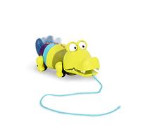 B. toys - Waggle-A-Longs - Snappity Scott - Crocodile à Pousser ou à Tirer - Jouet en Forme de Crocodile avec Ficelle - Jouet pour Tout-Petits et Enfants - 18 Mois et +