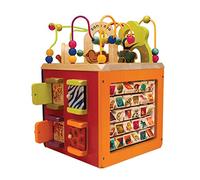 B. toys - Zany Zoo - Cube d'activité en bois - Centre d'activités avec alphabet - Jouet éducatif - Jouet en bois pour tout-petits et enfants - 1 an et +