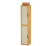 B Vertikales Schuhregal freistehend hoch & schmal platzsparender Aufbewahrungsschrank mit Tür für Eingangsbereich Flur & Schlafzimmer 33 cm tief modernes Design für optimal nisation.