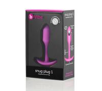 b-Vibe Plug anal Snug Plug 1 – silicone, poids interne 55 g – Rose