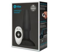 B-Vibe Plug Rotatif Télécommandé Rimming Noir 15 cm