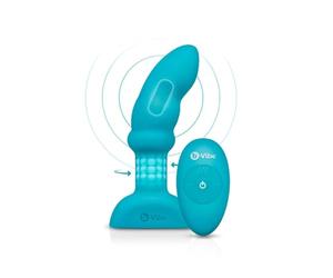 b-Vibe Prise P-Spot Télécommande Rimming - Masseur de Prostate vibrant et rotatif, 6 vitesses, 7 modes d'écartement, télécommande sans fil, silicone sans danger pour le corps