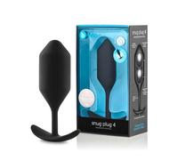 b-Vibe Plug anal Snug Plug 4 avec poids Noir